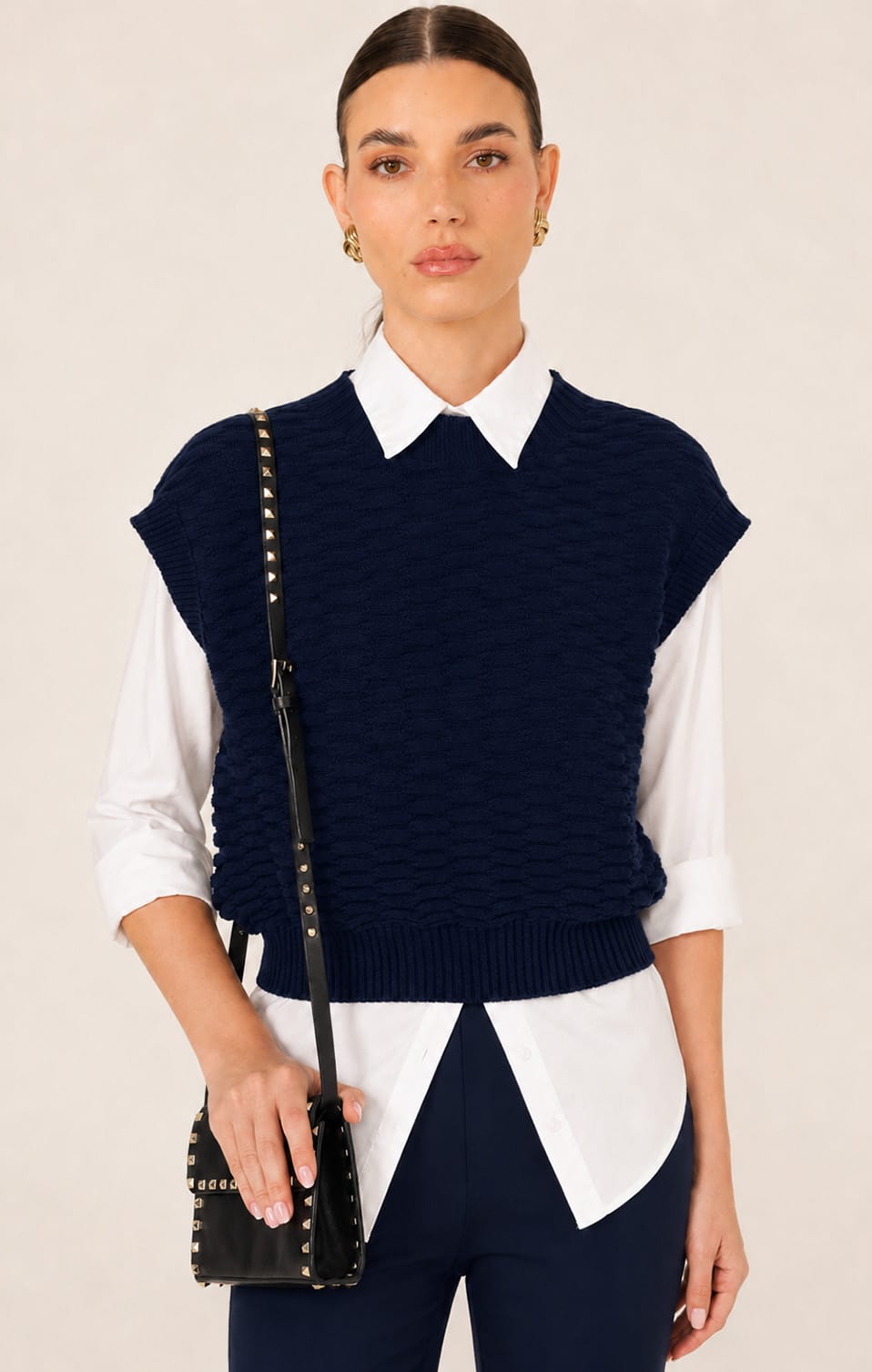 Bubble Knit Top In Navy by Sacha Drake - image 11