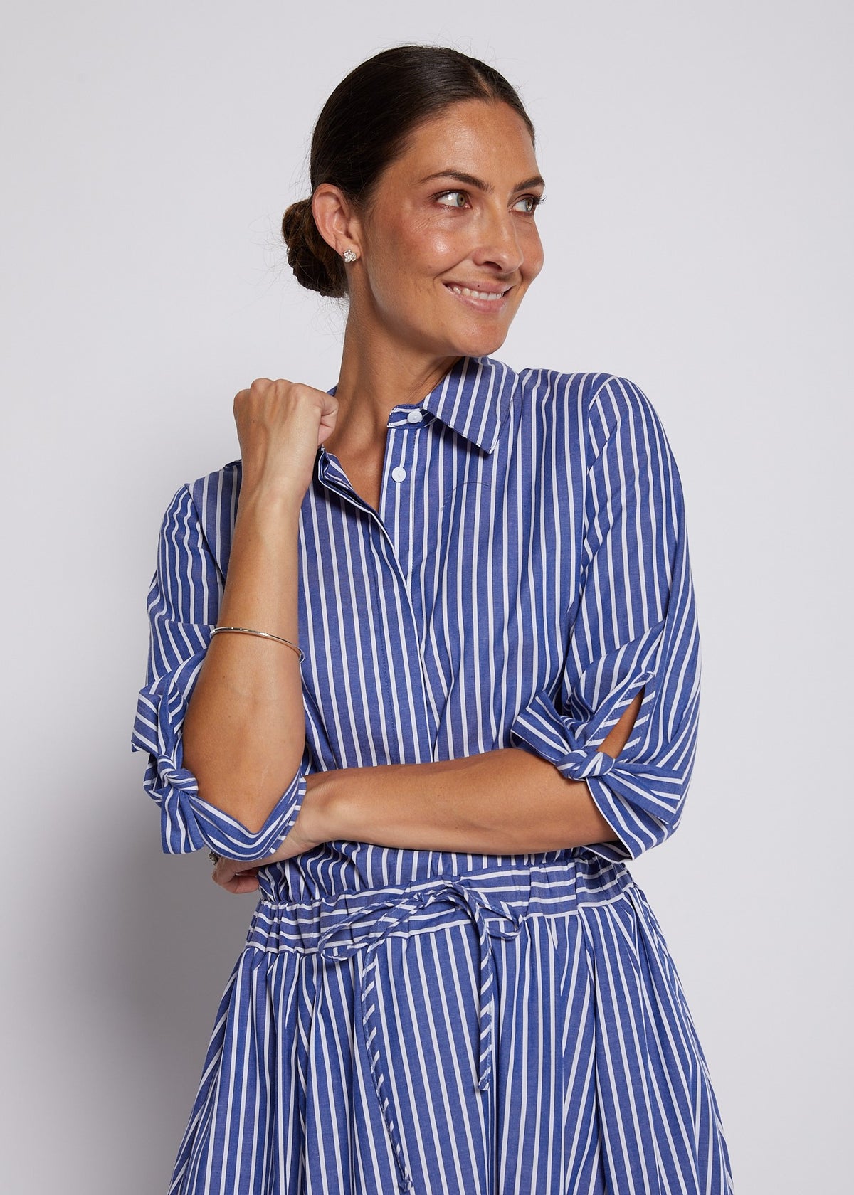 Indigo Stripe Collared Shirt