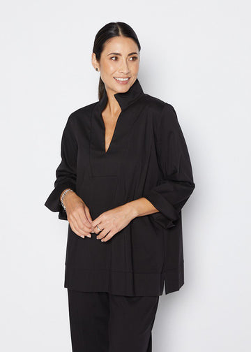 Texan 3/4 sleeve placket shirt women