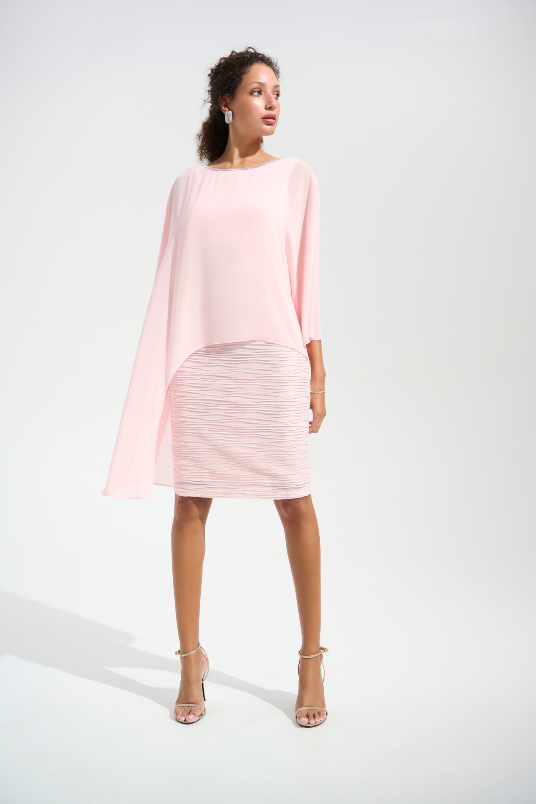 Occasion sheath dress with chiffon overlay Australia