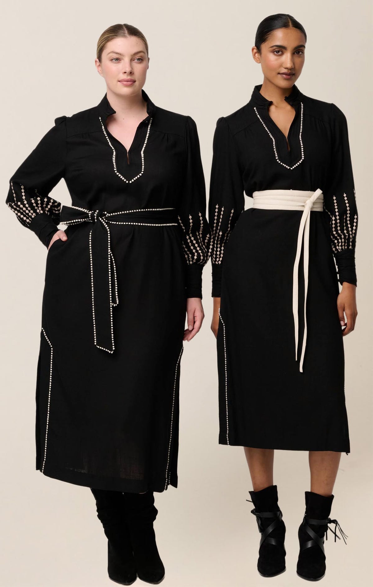 Edith Column Dress In Black by Sacha Drake - image 6