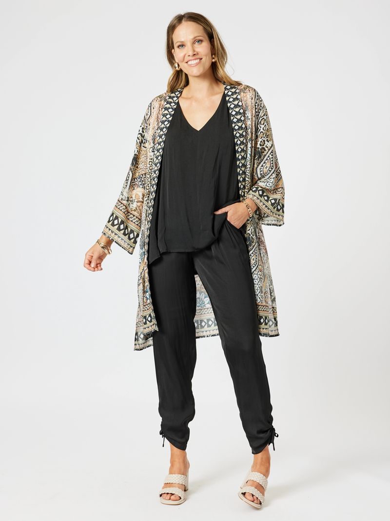 Emerson longline embellished kimono