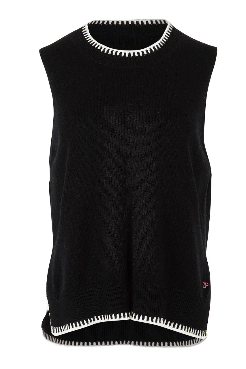 Essential Two Tone Vest | Cotton Cashmere Knit Vest