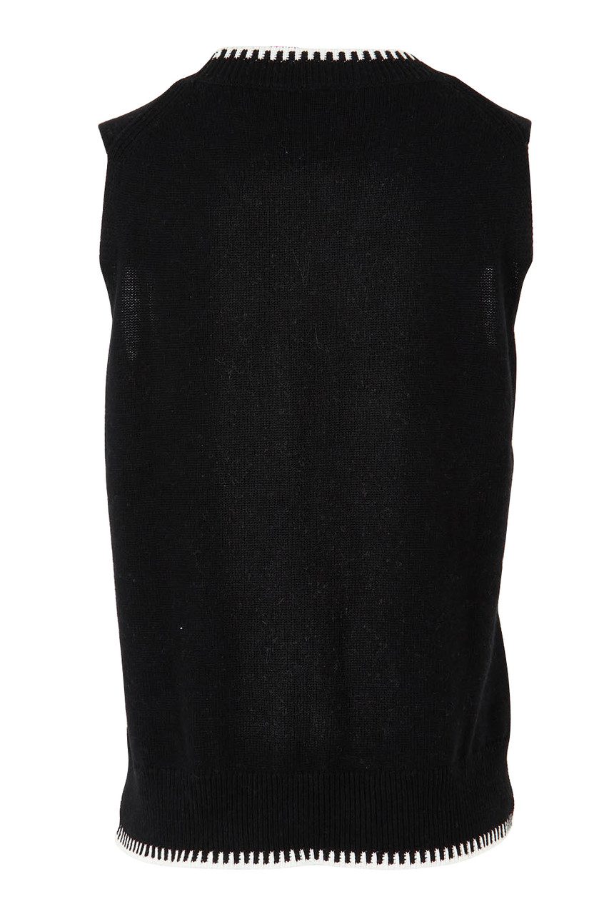 Essential Two Tone Vest | Cotton Cashmere Knit Vest