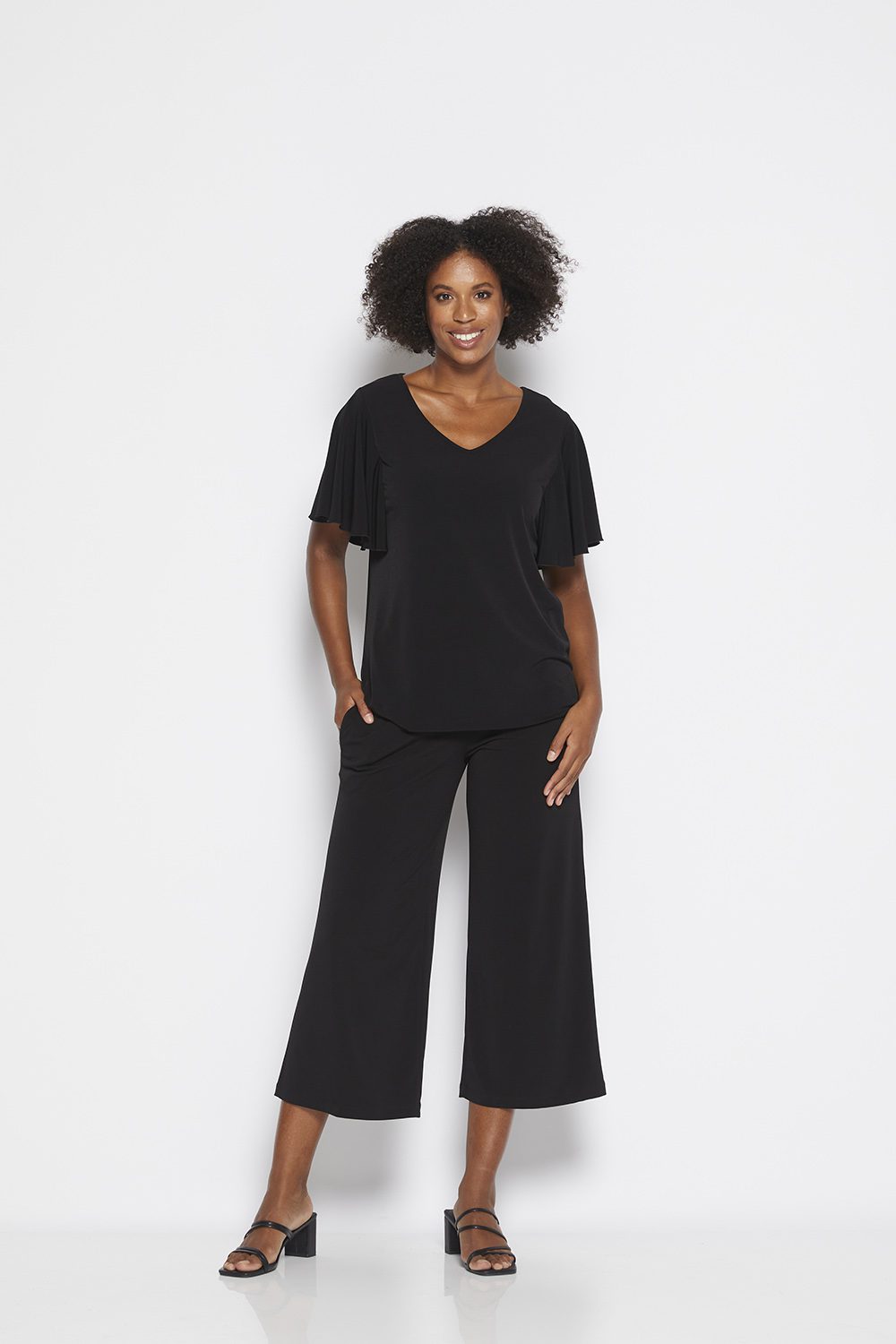 Lundie cropped wide leg pants