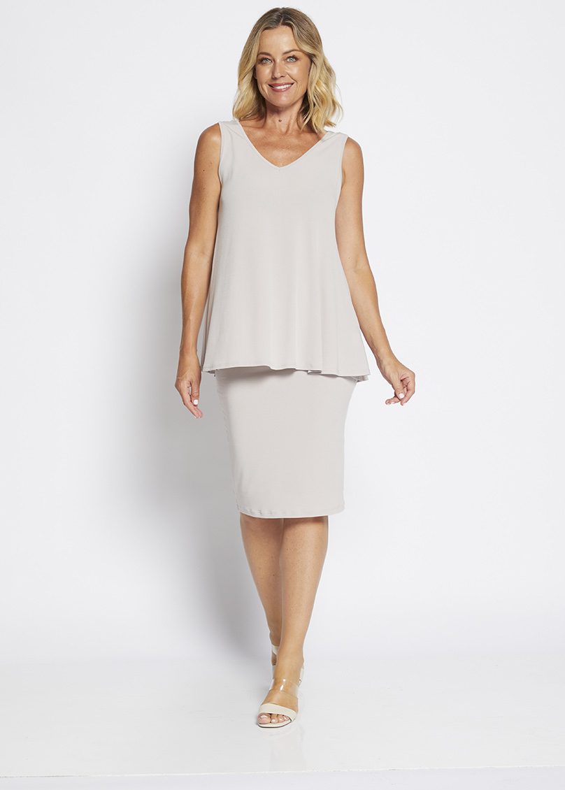 Women’s champagne reversible jersey tank Australia