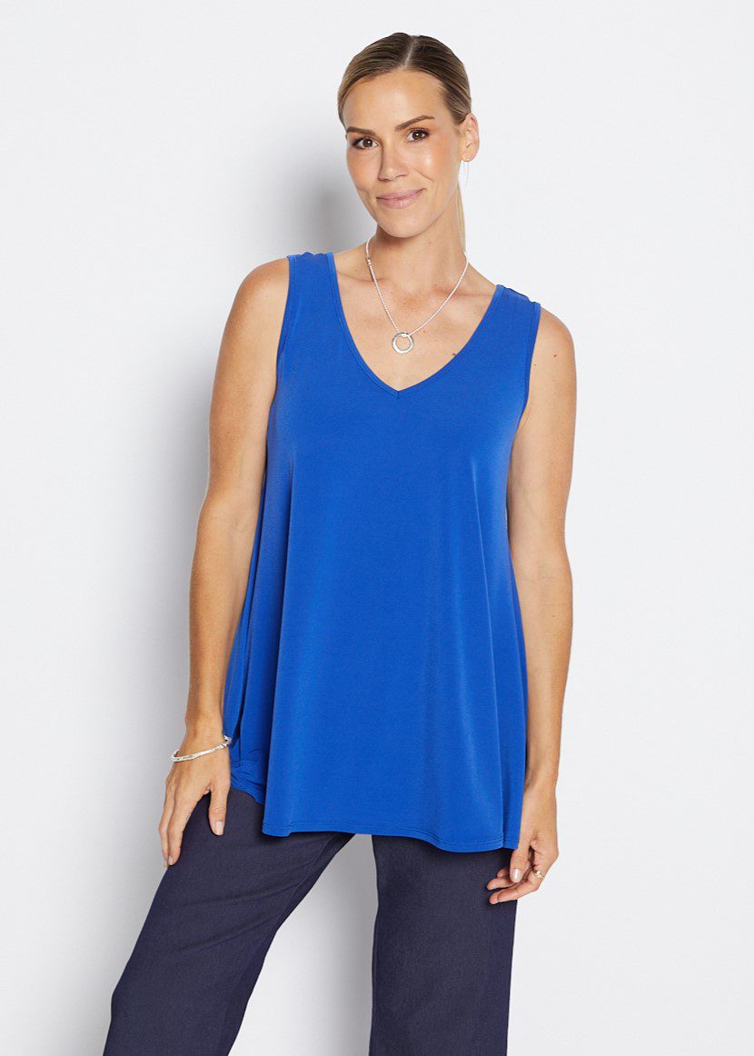 Women’s cobalt reversible jersey tank Australia