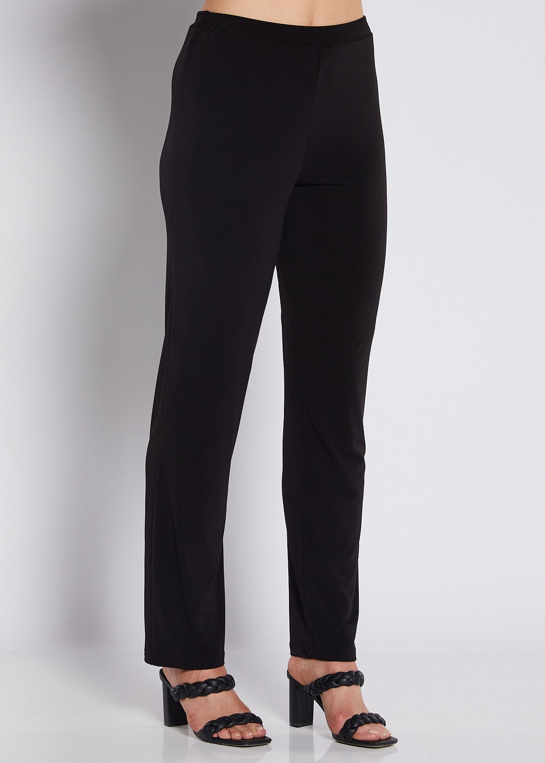 Found Linear navy slim leg women’s pants with sleek straight fit.