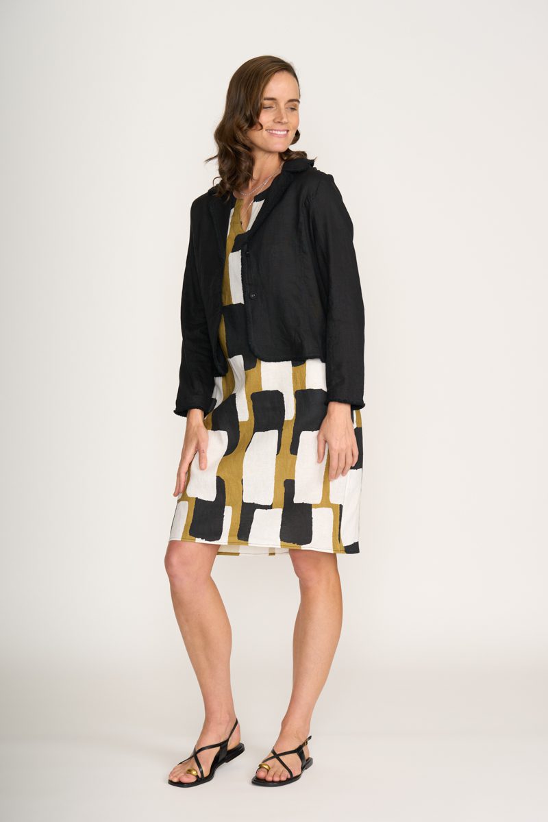 Festival Jacket Black | Linen Lightweight Jacket Australia