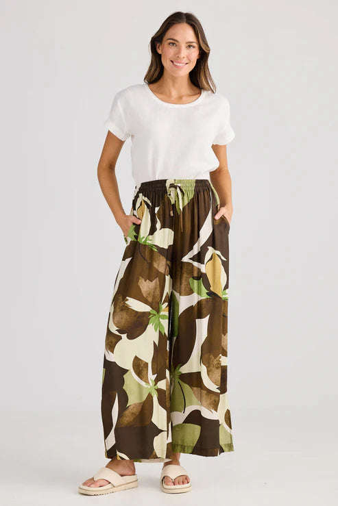 Fly Away jungle print wide leg pants