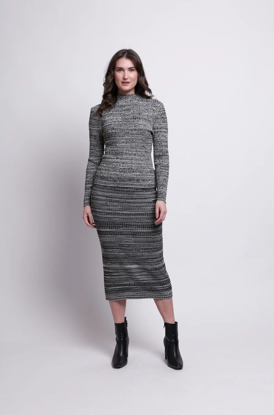 Everyday midi skirt stretch waist