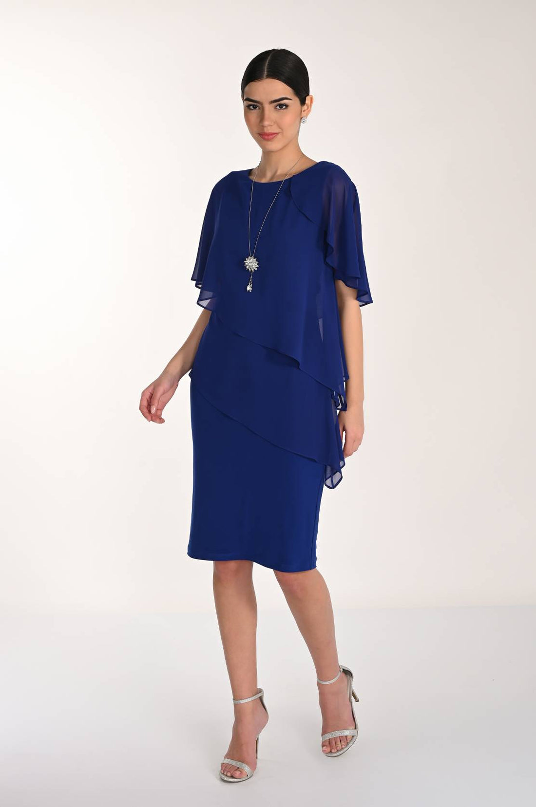 Layered Overlay Dress | Elegant Layered Midi Dress Australia