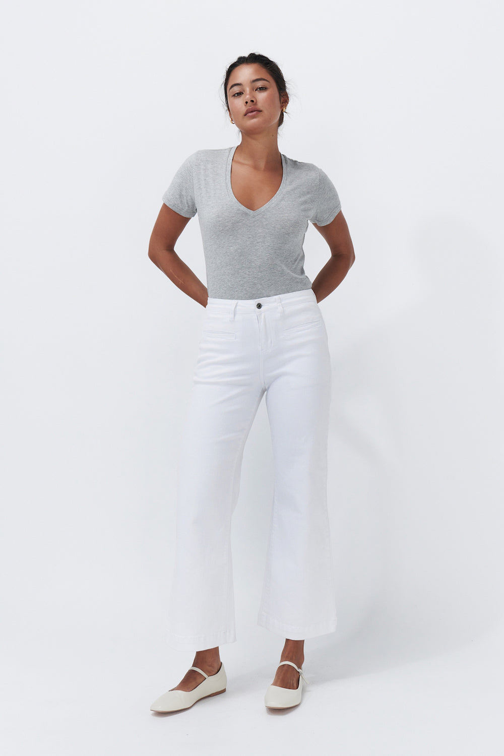 Freya Snow White Crop Trousers | Elegant Women’s Pants Australia