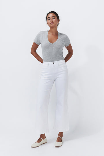 Freya Snow White Crop Trousers | Elegant Women’s Pants Australia