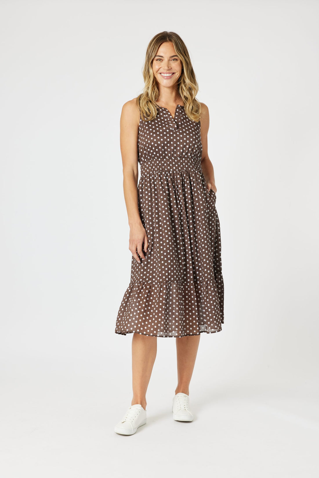 Get Spotty Dress | Women’s Cotton Polka Dot Midi Dress Australia
