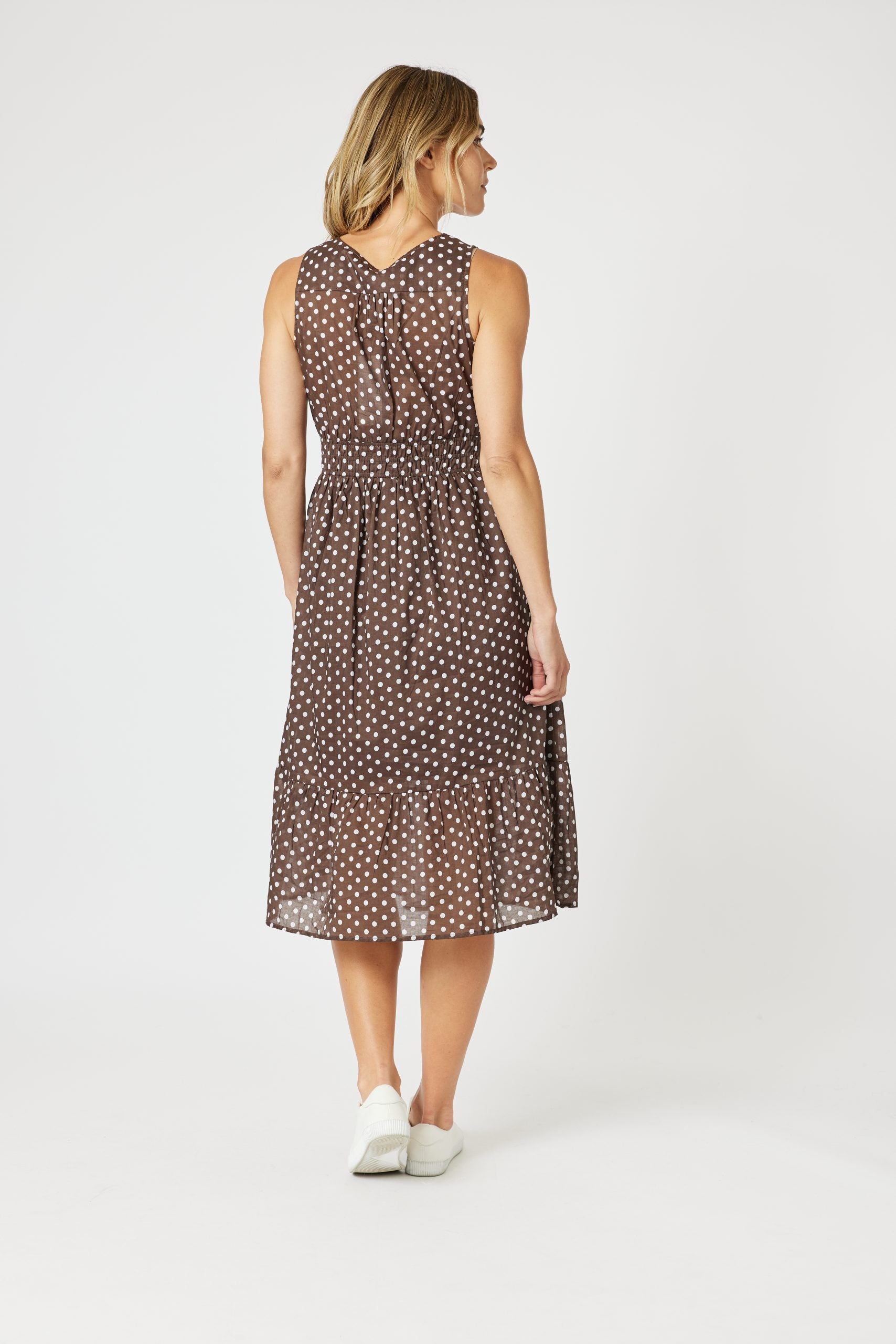 Get Spotty Dress | Women’s Cotton Polka Dot Midi Dress Australia