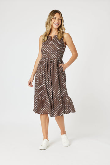 Get Spotty Dress | Women’s Cotton Polka Dot Midi Dress Australia