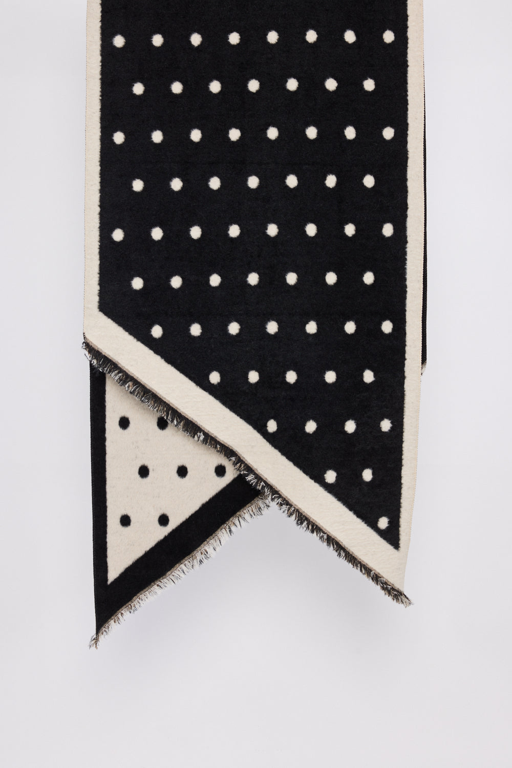 Gallery Polka Dot Scarf – Black & White Elegance