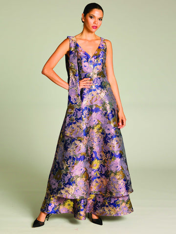 Bria Bow Maxi | Floral Statement Maxi Dress