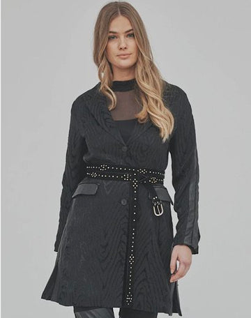 NU Denmark Mara recycled polyester wrap coat