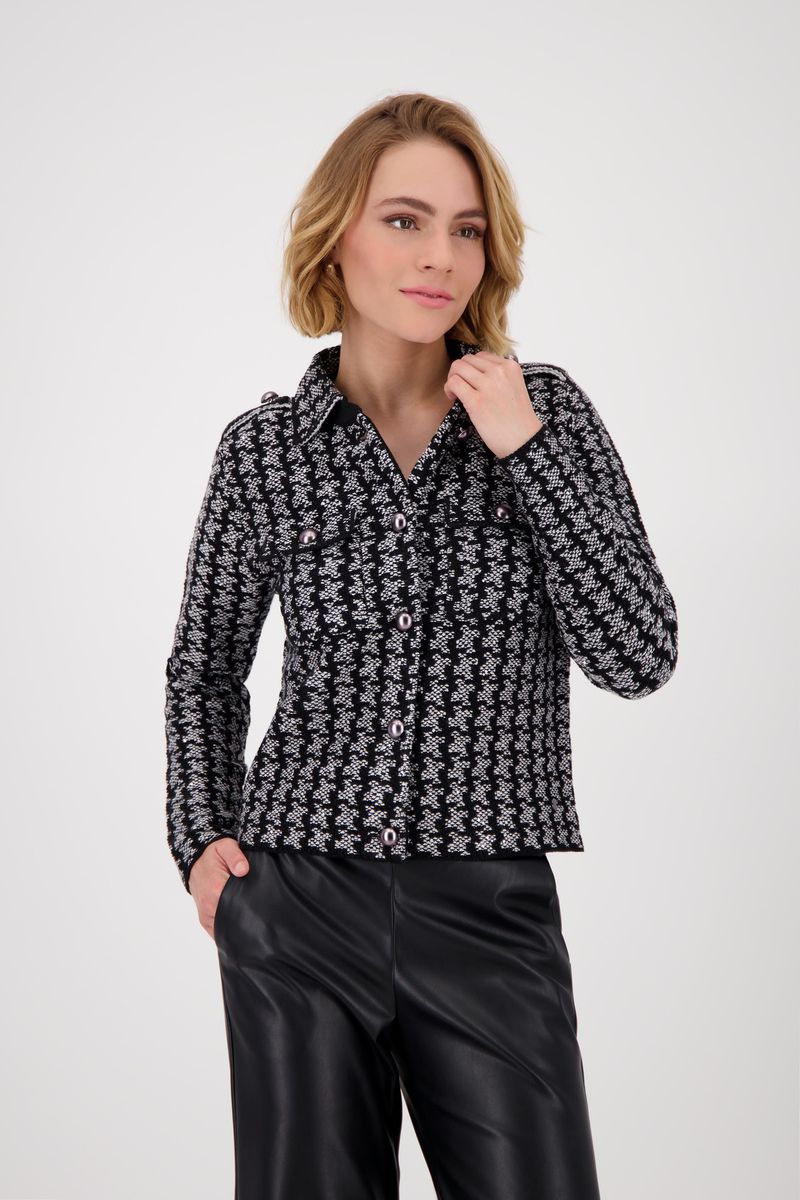 Monari houndstooth cardigan jacket women
