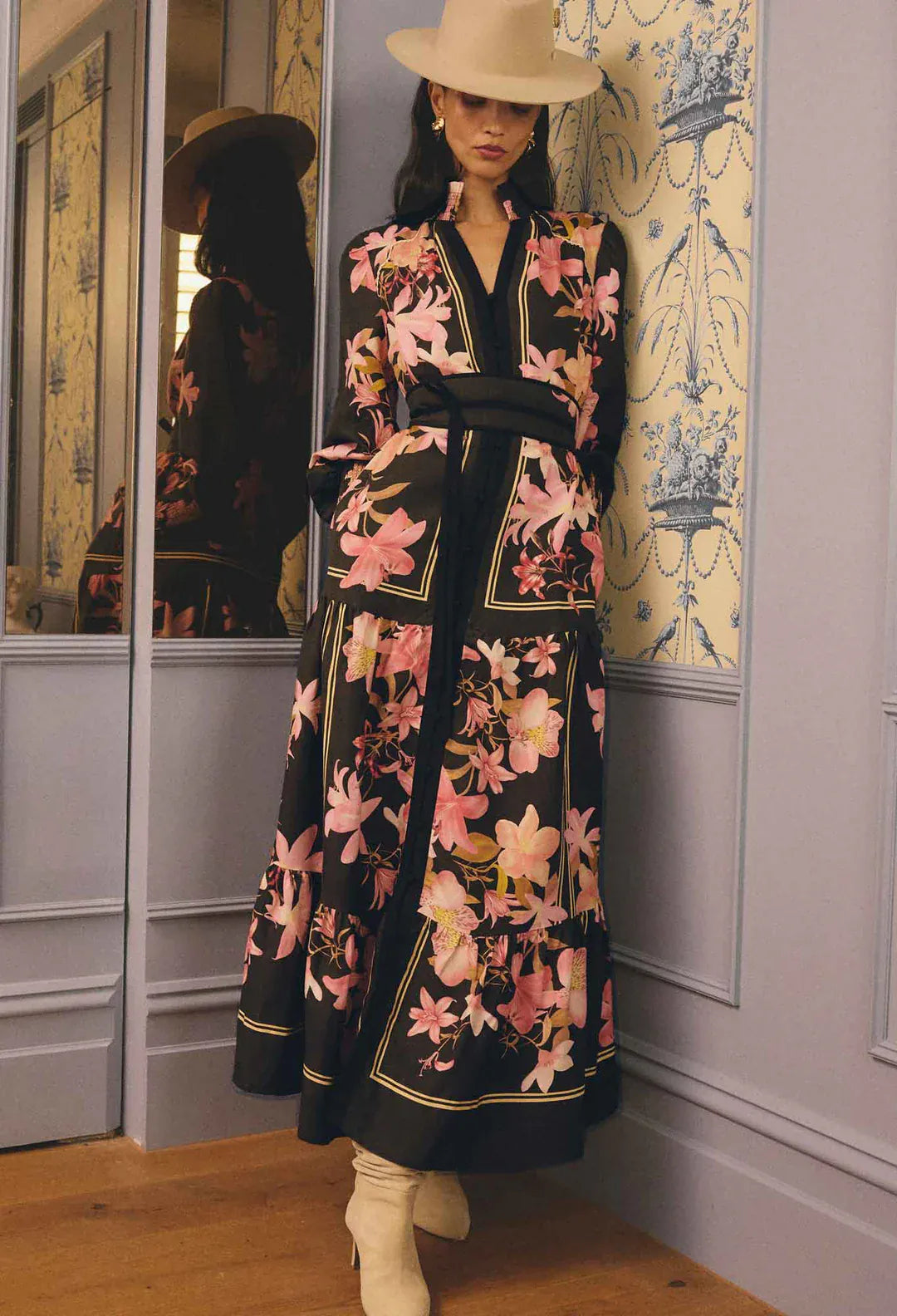 Adine Maxi Dress In Obsidian Bloom by Sacha Drake - image 3