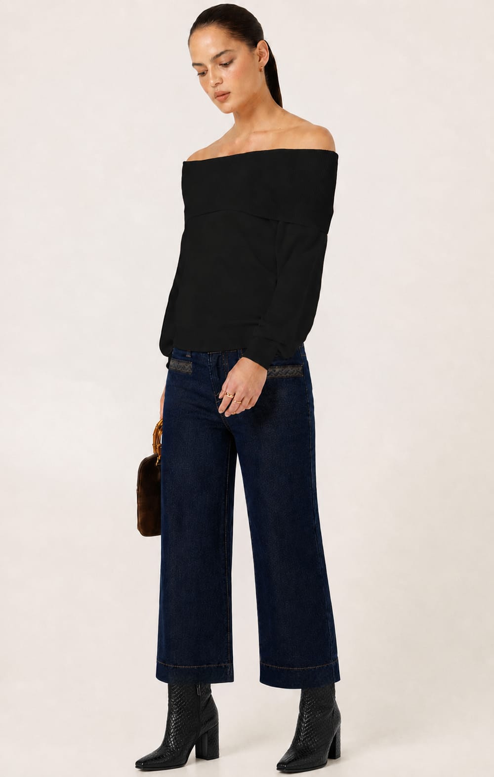Freya Wide Leg Plait Pocket Jean In Palisade Blue by Sacha Drake - image 5