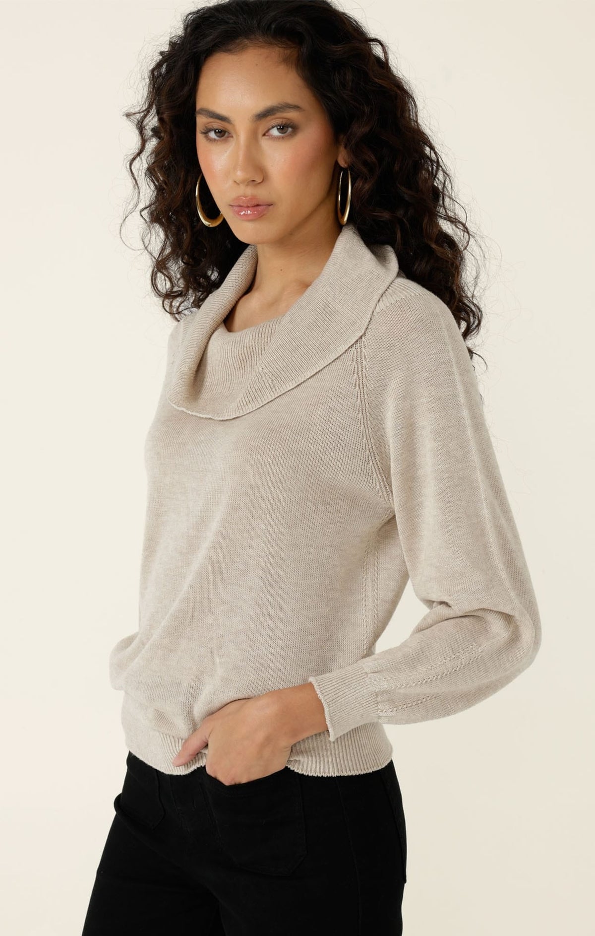 Andrena Knit Top In Oatmeal by Sacha Drake - image 4