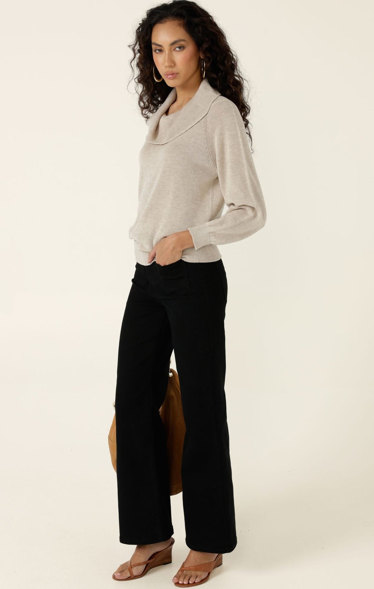 Andrena Knit Top In Oatmeal by Sacha Drake - image 7