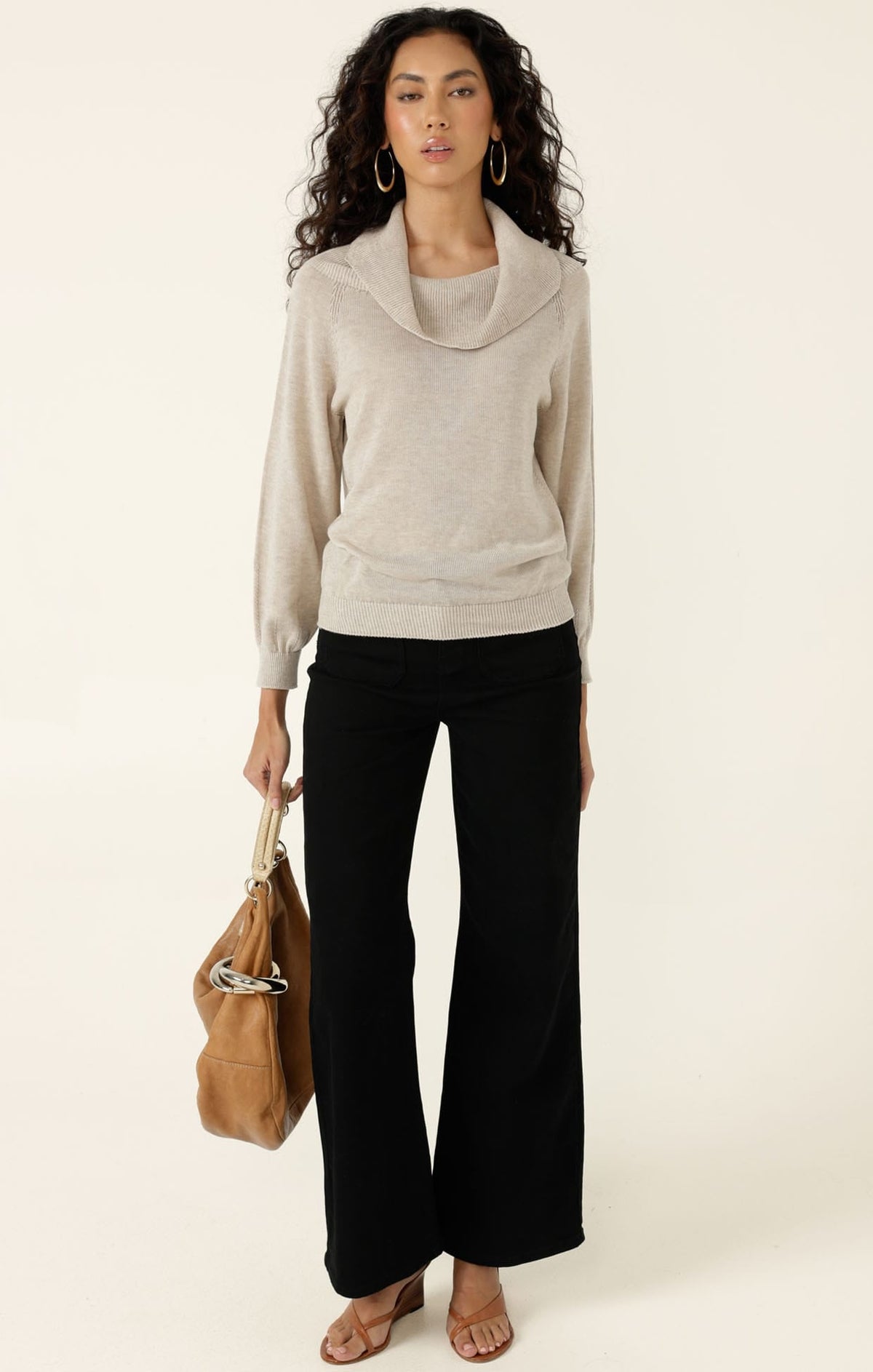 Andrena Knit Top In Oatmeal by Sacha Drake - image 2