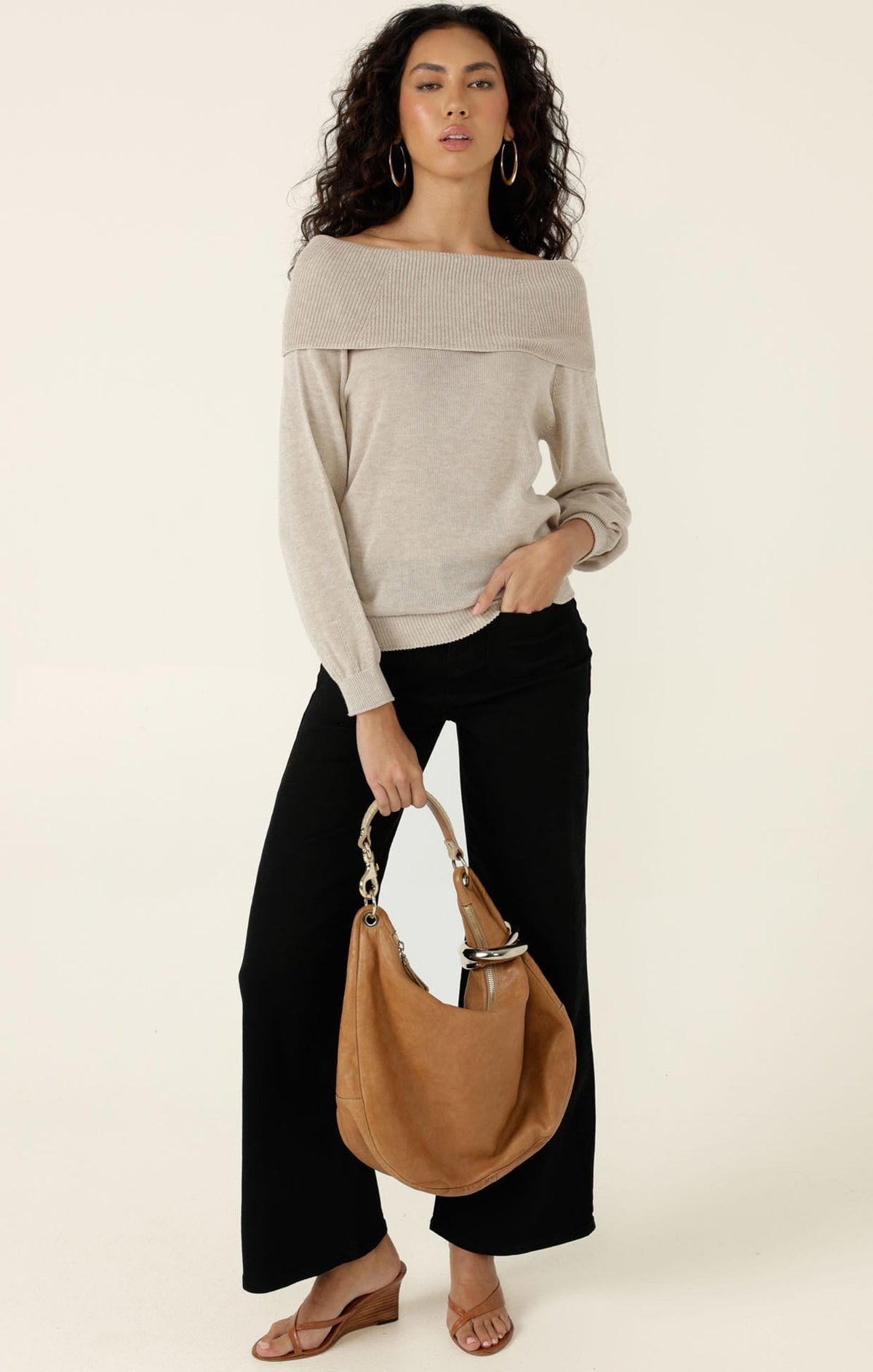 Andrena Knit Top In Oatmeal by Sacha Drake - image 5
