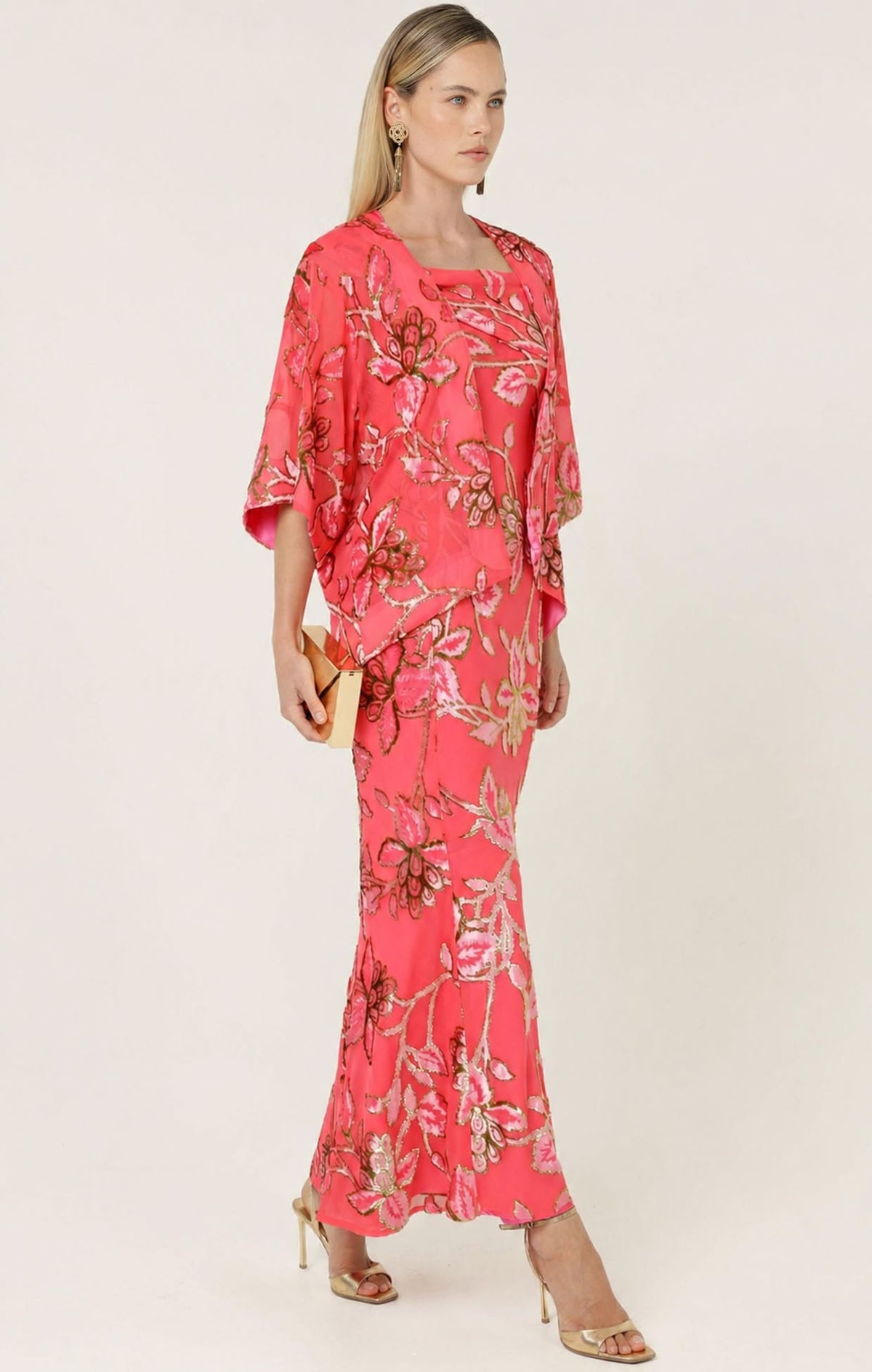 Blossom Kimono In Watermelon Gold by Sacha Drake - image 3