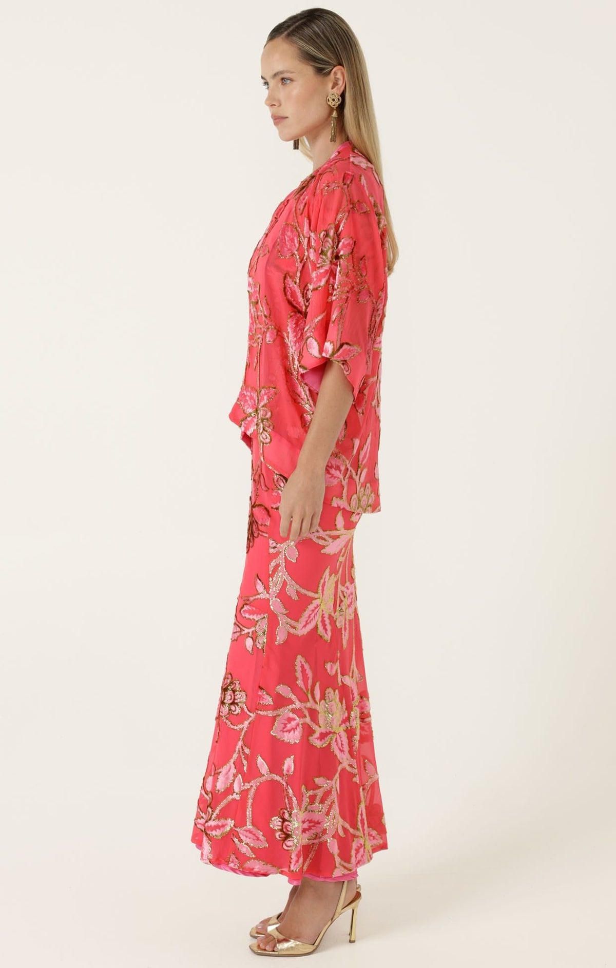 Blossom Kimono In Watermelon Gold by Sacha Drake - image 7