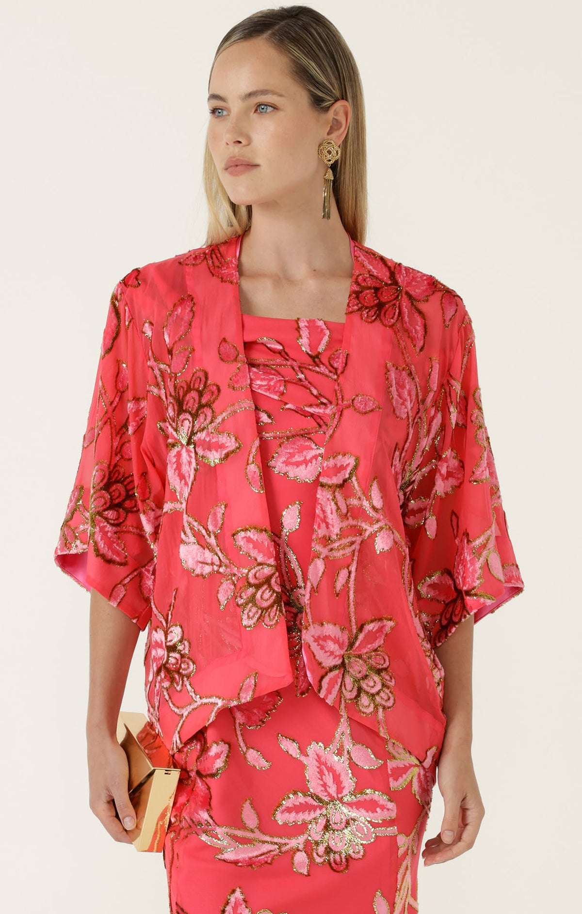 Blossom Kimono In Watermelon Gold by Sacha Drake - image 6