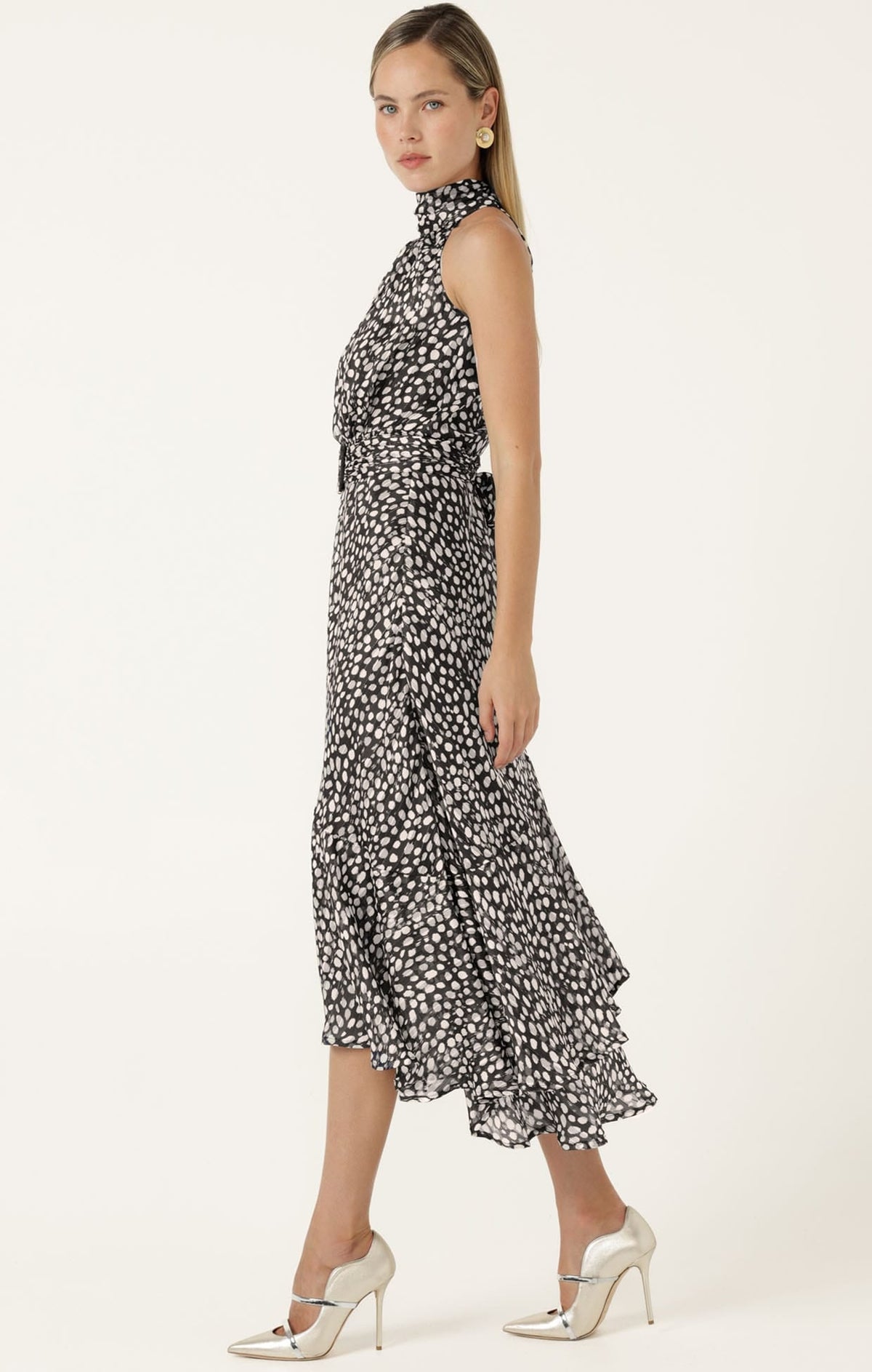 Austen Dress In Black White by Sacha Drake - image 5