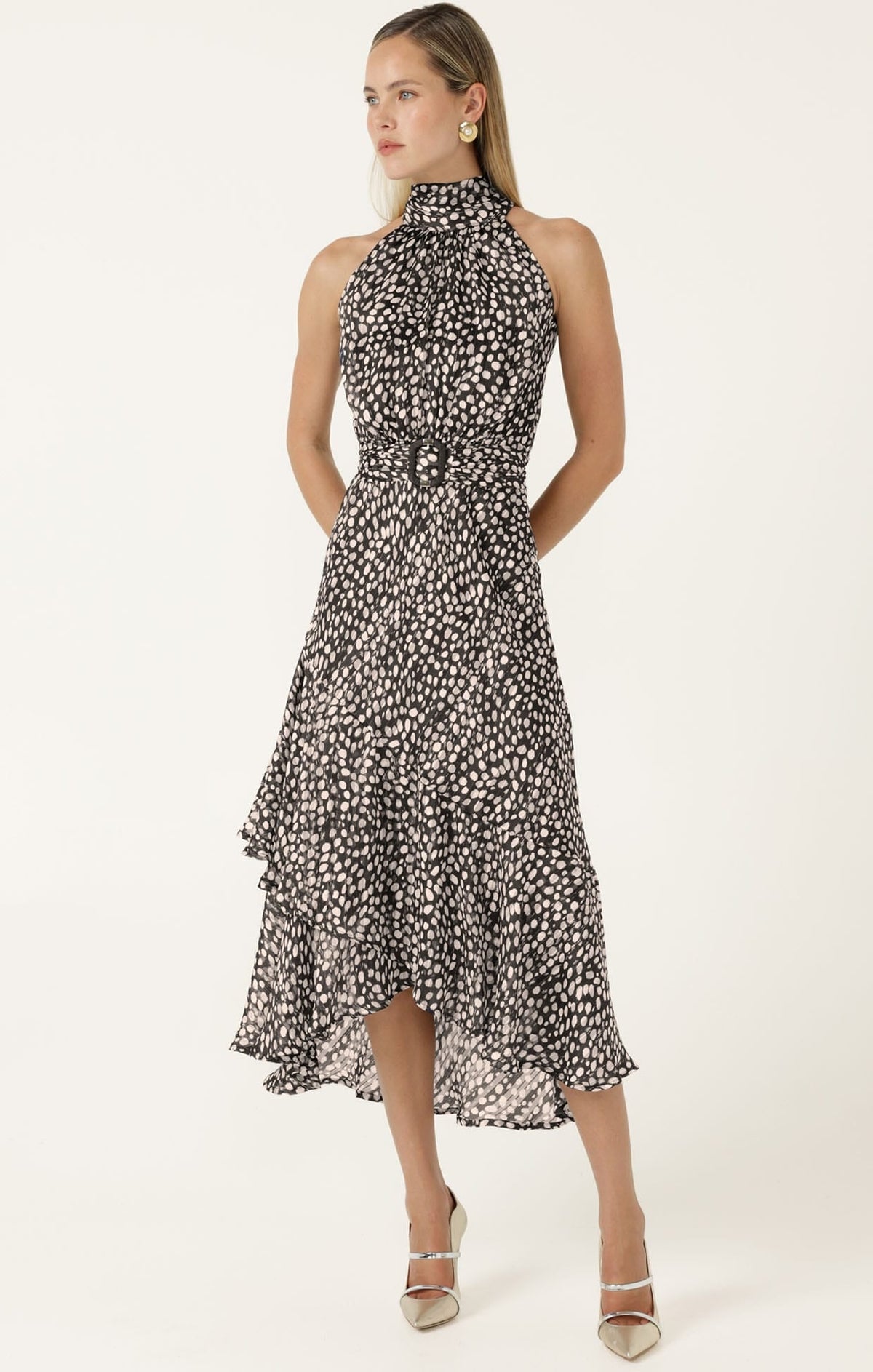 Austen Dress In Black White by Sacha Drake