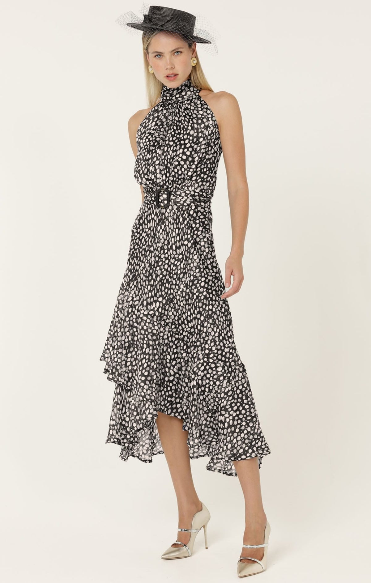 Austen Dress In Black White by Sacha Drake - image 3