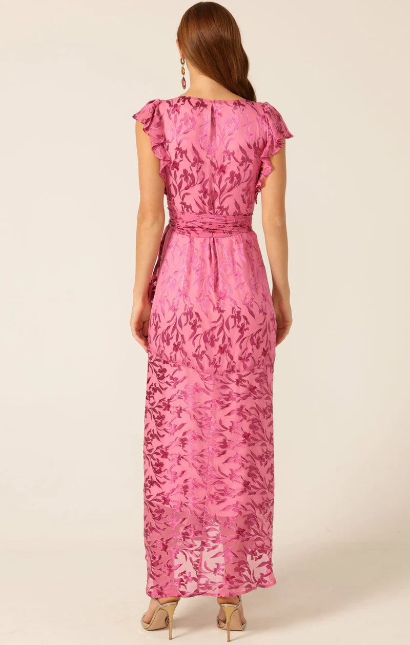 BELLA ROSE MAXI WRAP DRESS