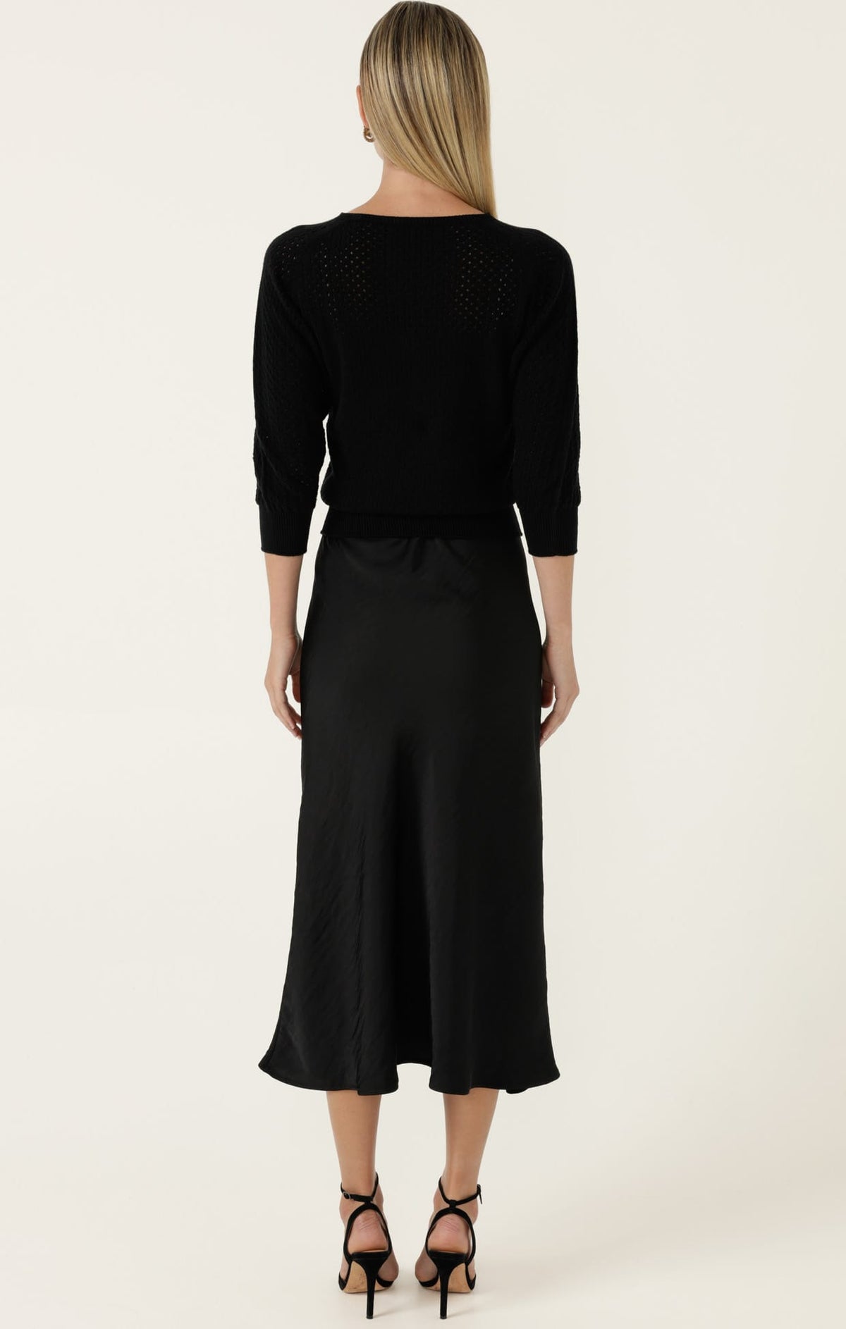 Luxe Bias Midi Skirt In Black by Sacha Drake - image 8