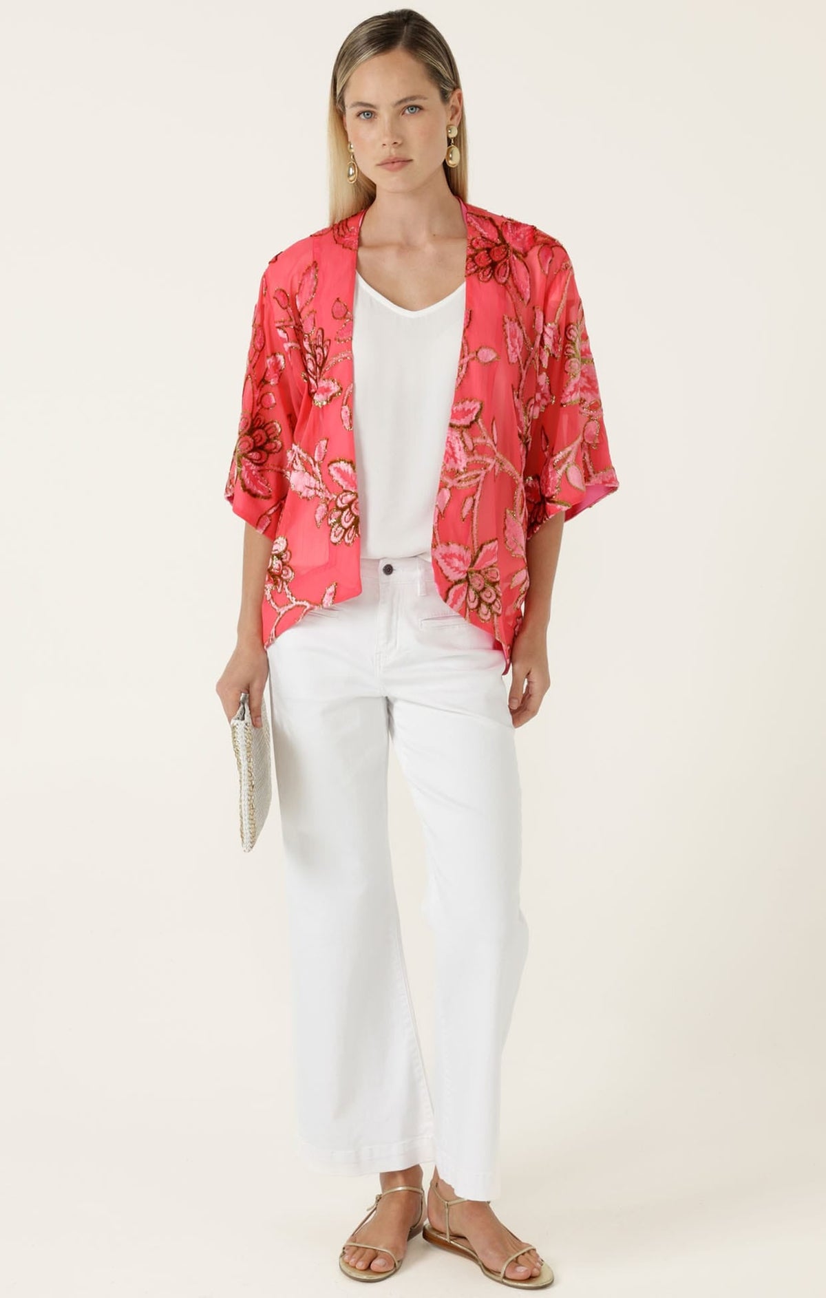 Blossom Kimono In Watermelon Gold by Sacha Drake - image 4