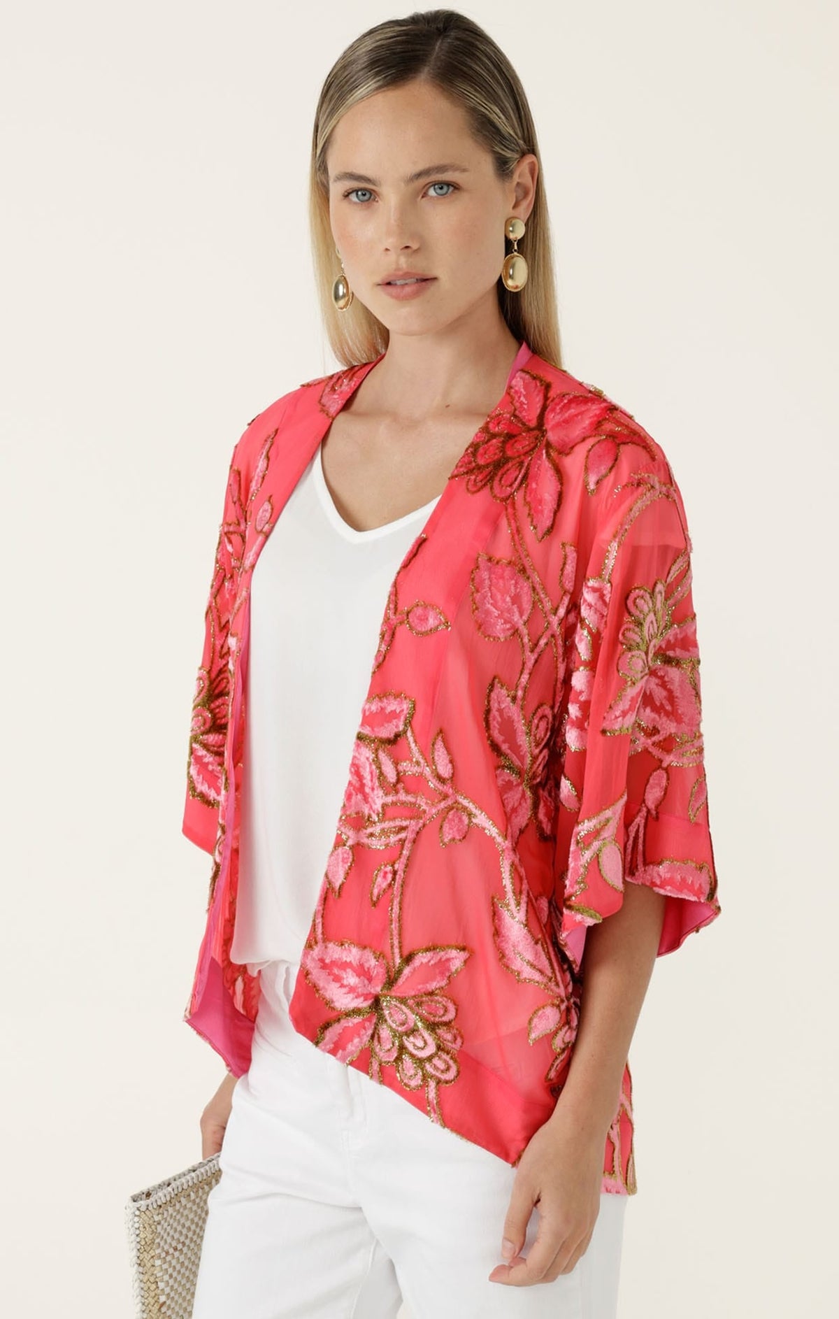 Blossom Kimono In Watermelon Gold by Sacha Drake - image 5