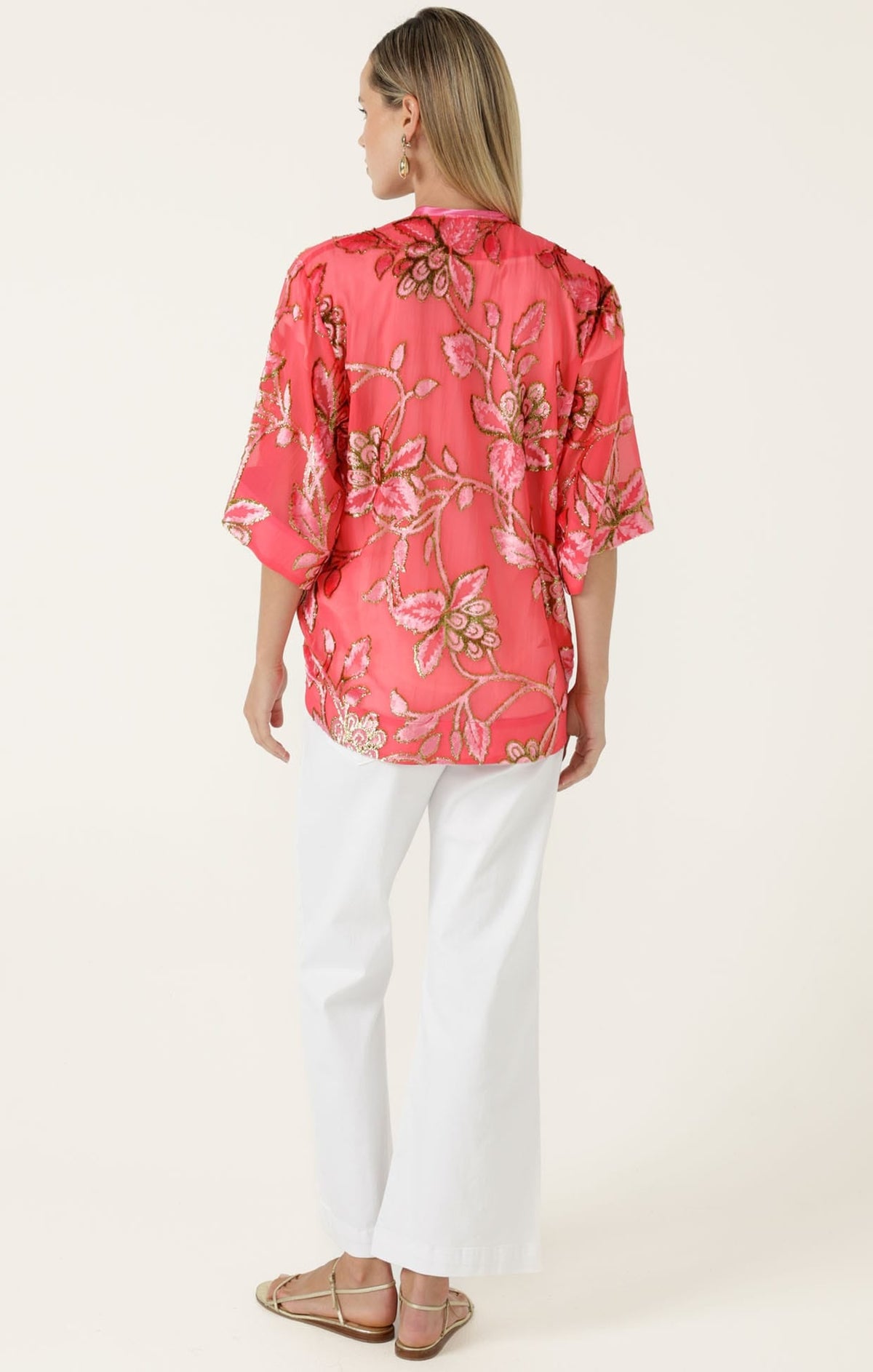 Blossom Kimono In Watermelon Gold by Sacha Drake - image 8
