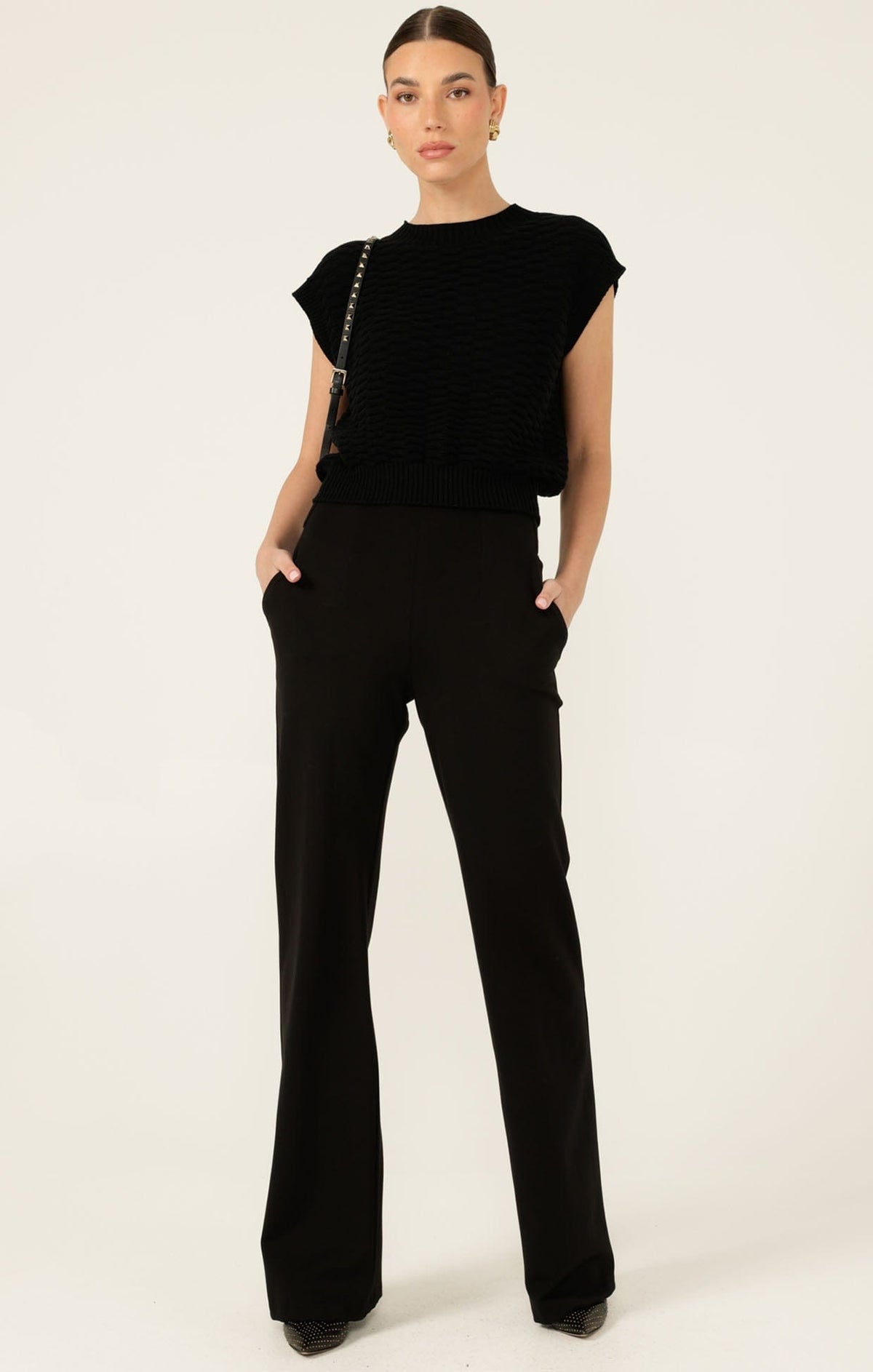 Bubble Knit Top In Black by Sacha Drake - image 6
