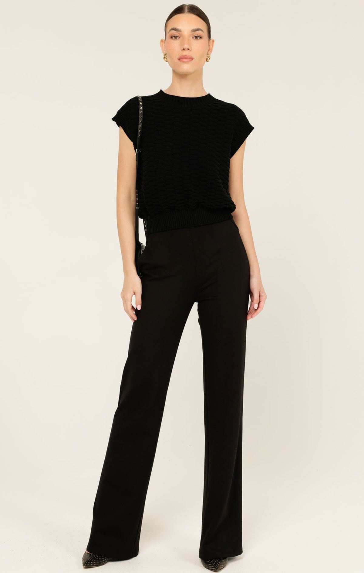 Bubble Knit Top In Black by Sacha Drake - image 4