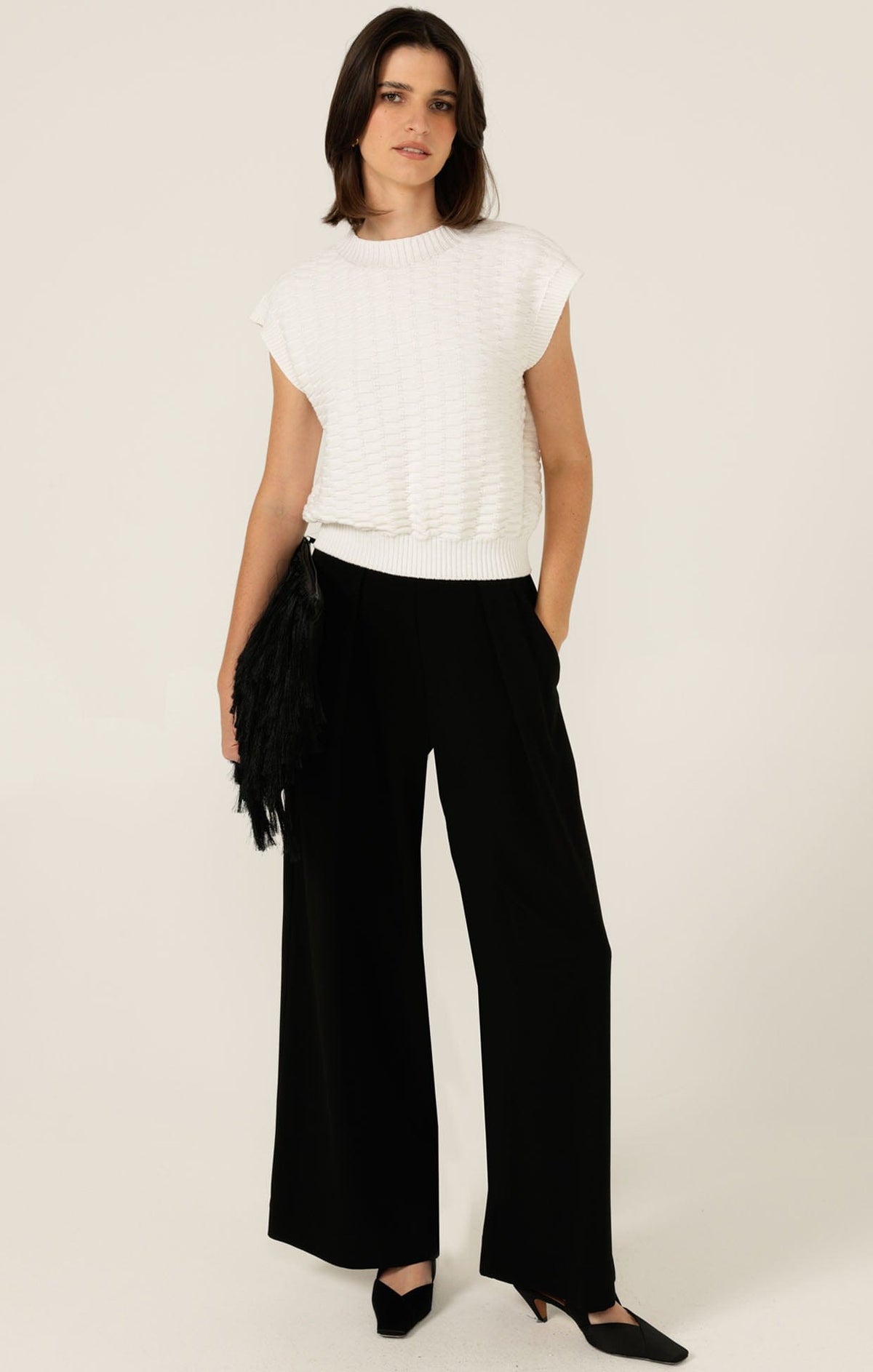 Bubble Knit Top In Ivory by Sacha Drake - image 5
