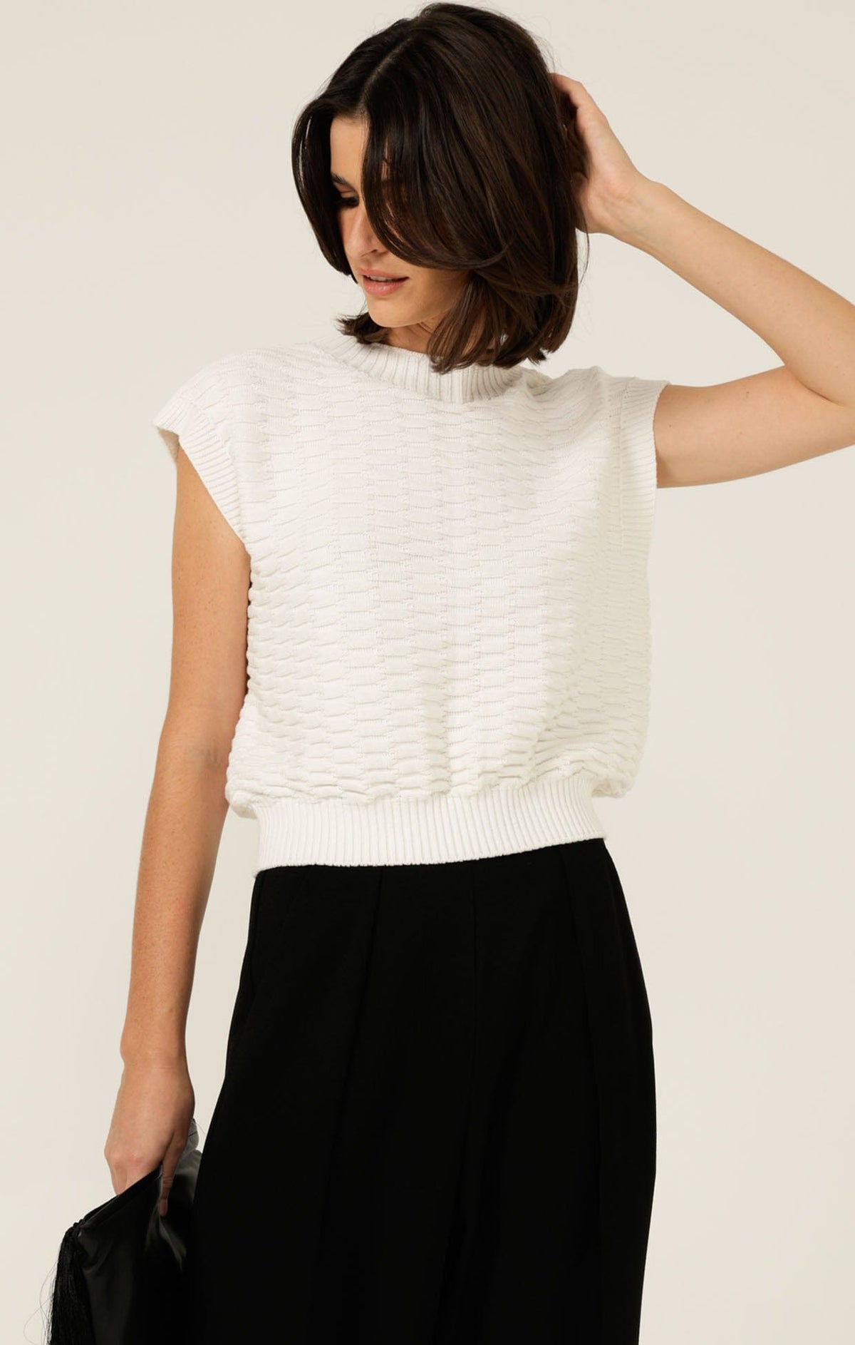 Bubble Knit Top In Ivory by Sacha Drake - image 3