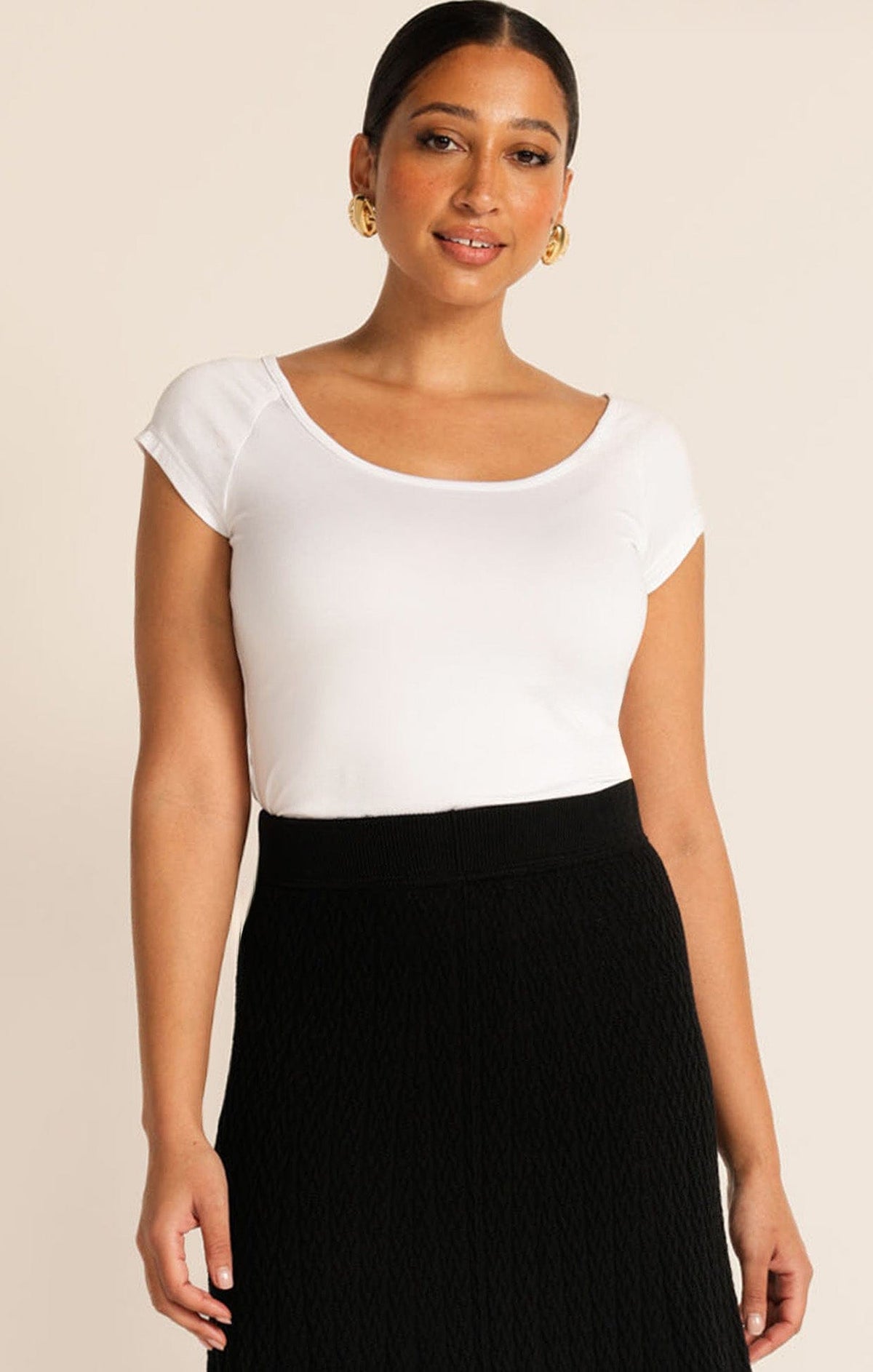 Cap Sleeve Top In White by Sacha Drake - image 3