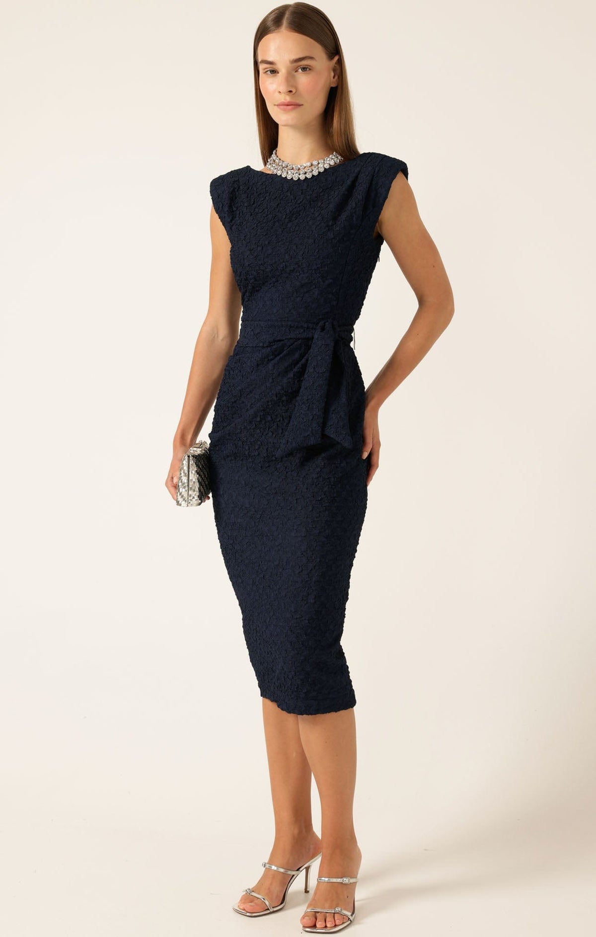 Sofia Dress In Navy by Sacha Drake - image 3