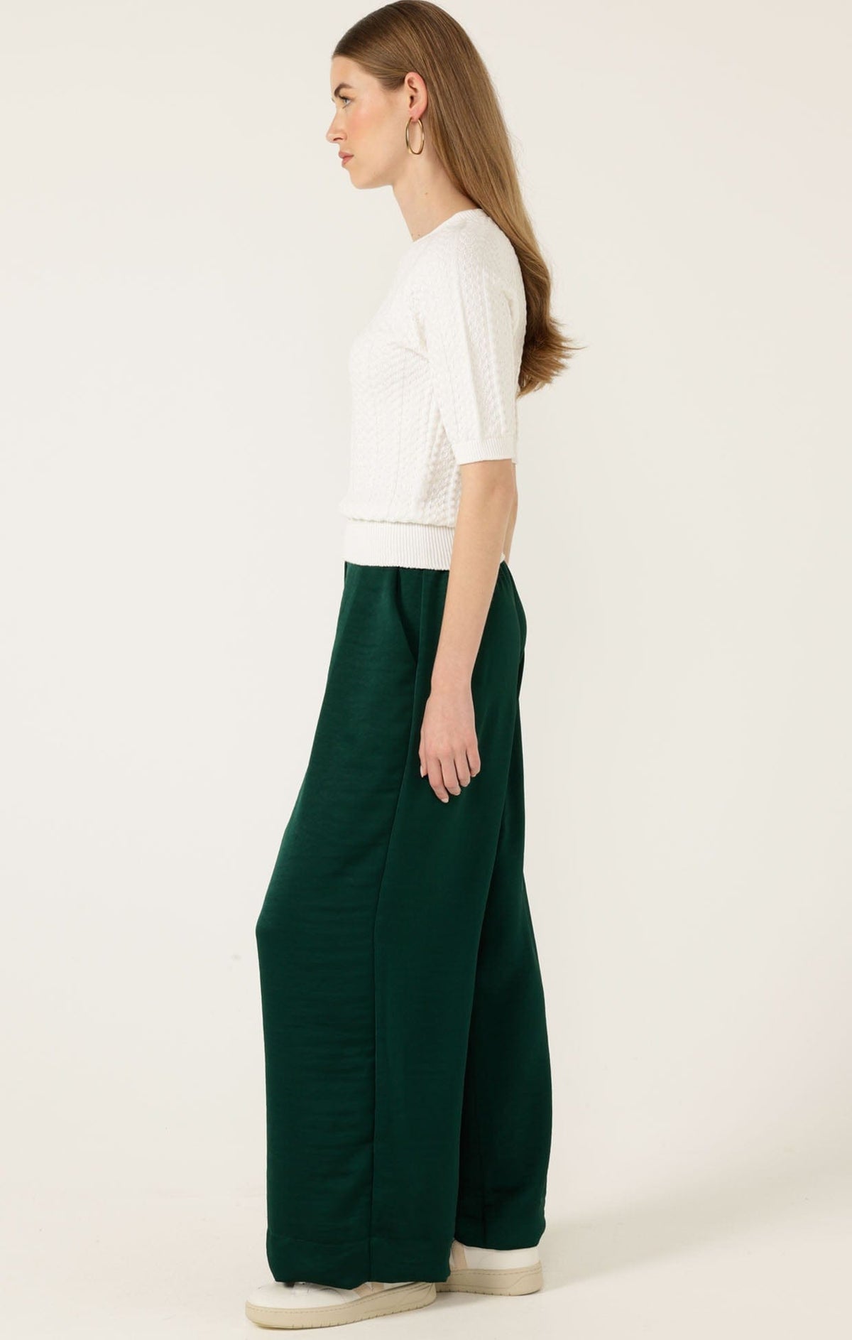 Short Sleeve Chevron Knit Top In Ivory by Sacha Drake - image 7