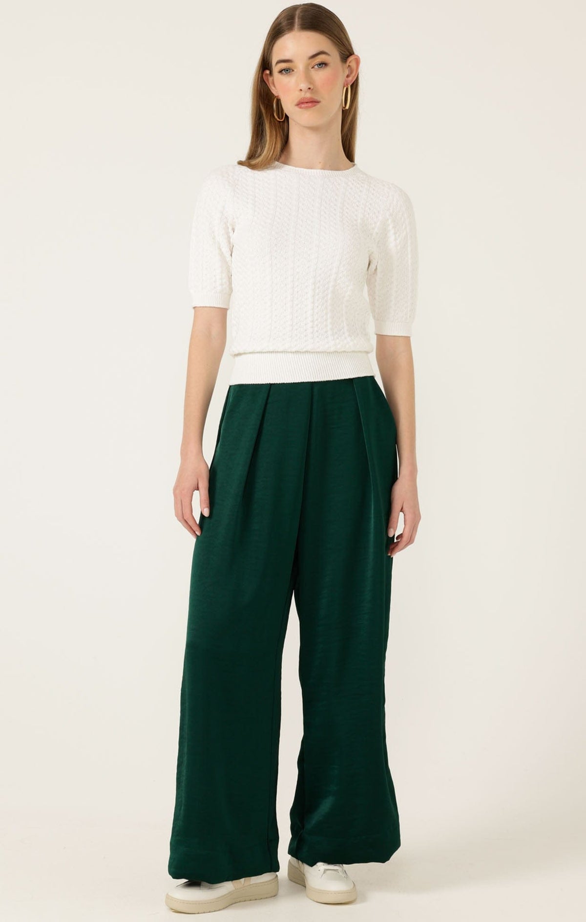 Luxe Pleated Trouser In Emerald by Sacha Drake - image 3